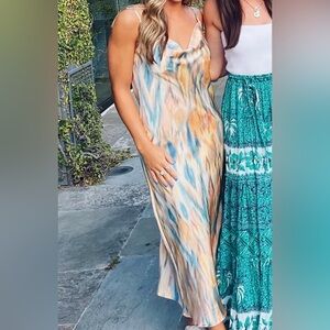Silk maxi dress